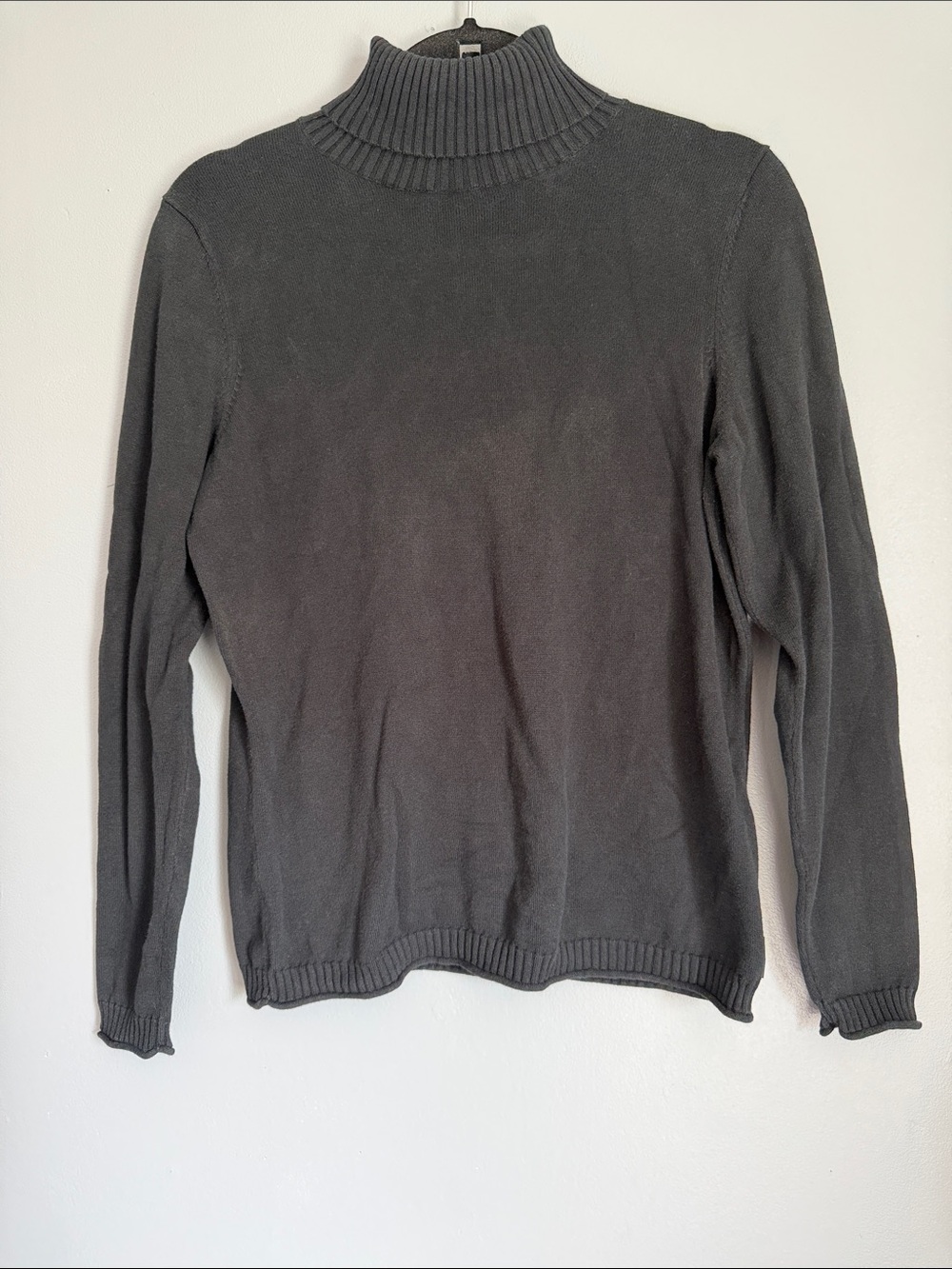 Woolrich Charcoal Gray Ribbed Turtleneck Sweater Size Small